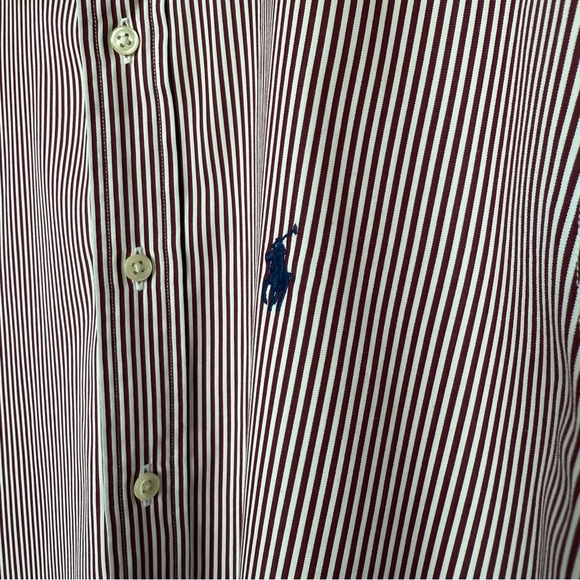 Ralph Lauren Men's XL Red Striped Button-Up Long-Sleeve Shirt Multicolor Casual - Picture 6 of 11
